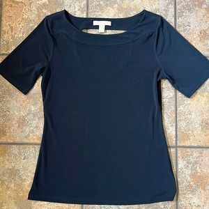 Banana republic, navy blue, medium blouse, short sleeve